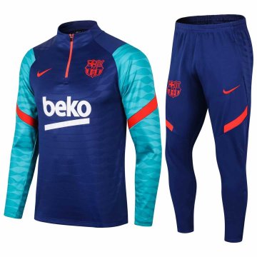 2020-21 Barcelona Blue - Green Men's Football Training Suit
