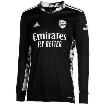 2020-21 Arsenal Goalkeeper Black LS Men Football Jersey Shirts