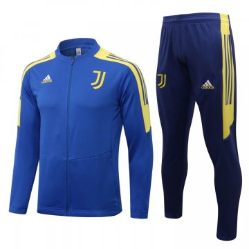 Juventus 2021-22 Blue - Yellow Soccer Training Suit Jacket + Pants Men's