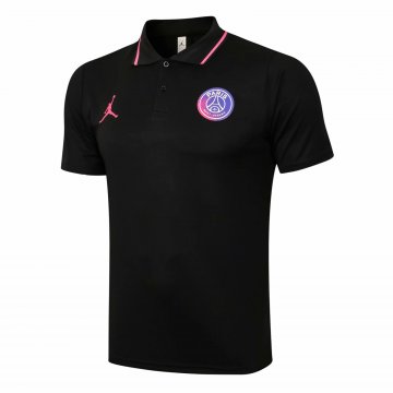 2021-22 PSG x Jordan Black Men's Football Polo Shirt