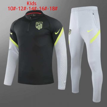 2020-21 Atletico Madrid Black Kids Football Training Suit [2020127343]