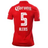 2016-17 Toluca Home Red Football Jersey Shirts Alexis #5