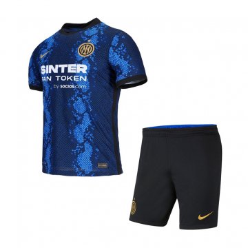 Inter Milan 2021-22 Home Soccer Jerseys + Short Kid's