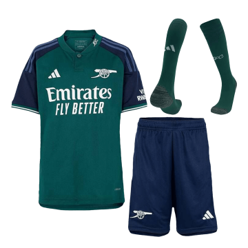 Arsenal 2023-24 Third Away Soccer Jerseys + Short + Socks Kid's