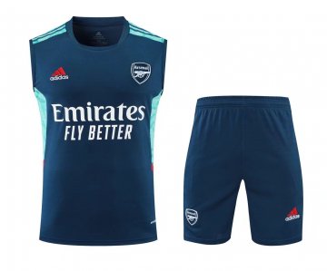 Arsenal 2022-23 Aqua Soccer Training Suit Singlet + Short Men's