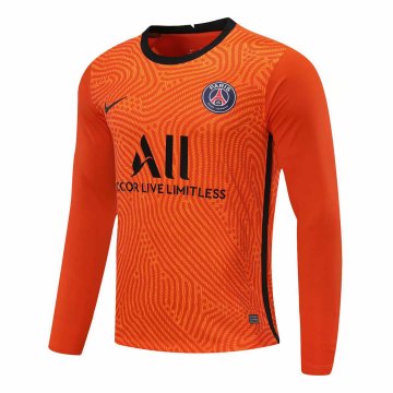 2020-21 PSG Goalkeeper Orange Long Sleeve Men Football Jersey Shirts