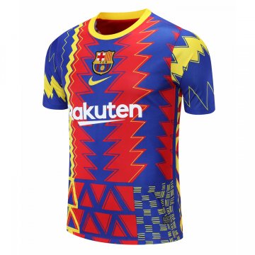 2021-22 Barcelona Red-Blue Men's Short Football Training Shirt