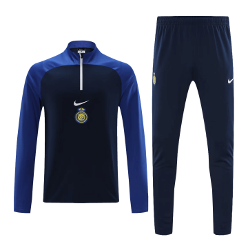 Al Nassr 2023-24 Blue&Black Soccer Sweatshirt + Pants Men's