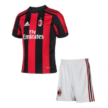 2017-18 AC Milan Home Football Jersey Shirts Kit(Shirt+Short)