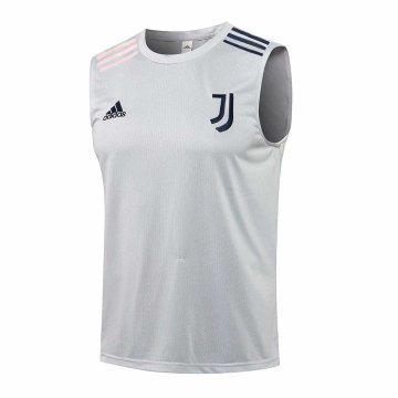 2021-22 Juventus Light Grey Football Singlet Shirt Men's