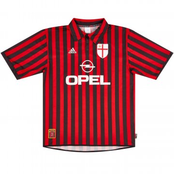 AC Milan 1999/2000 Home Retro Soccer Jerseys Men's