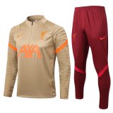 Liverpool 2021-22 Gold Soccer Traning Suit Men's