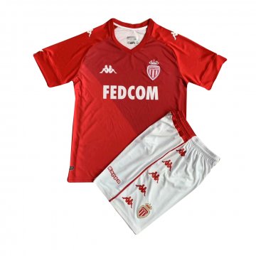 2021-22 AS Monaco Home Football Jersey Shirts + Short Kid's [20210614130]