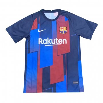 2021-22 Barcelona Blue - Red Men's Short Football Training Shirt