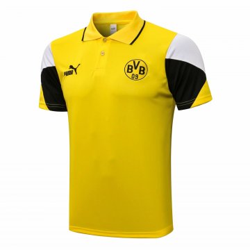 Borussia Dortmund 2021-22 Yellow Soccer Polo Jerseys Men's