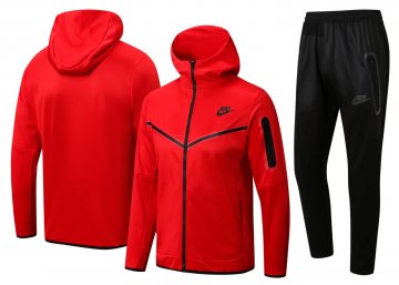 NIKE 2022 Hoodie Red Soccer Training Suit Jacket + Pants Men's