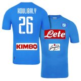 2016-17 Napoli Home Blue Football Jersey Shirts #26 Kalidou Koulibaly