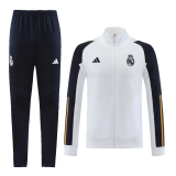 Real Madrid 2023/24 White Soccer Jacket + Pants Men's