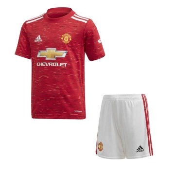 2020-21 Manchester United Home Kids Football Kit(Shirt+Shorts)