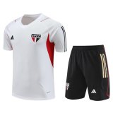 Sao Paulo FC 2023-24 White Soccer Jerseys + Short Men's