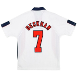#Retro Beckham #7 England 1998 Home Soccer Jerseys Men's