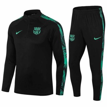 2020-21 Barcelona Black - Green Men's Football Training Suit