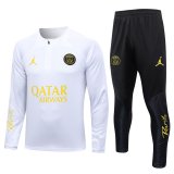 PSG x Jordan 2023-24 White Soccer Training Suit Men's
