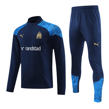 Marseille 2023-24 Navy Soccer Sweatshirt + Pants Men's