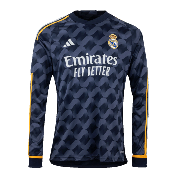 #Long Sleeve Real Madrid Away Soccer Jerseys Men's 2023/24