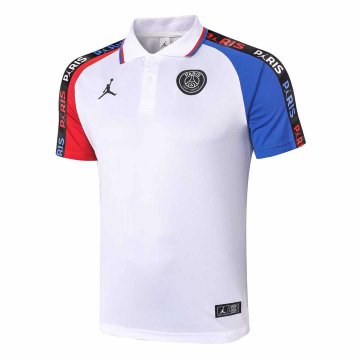 2020-21 PSG x Jordan White Men's Football Polo Shirt