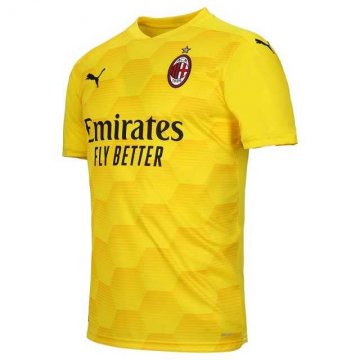 2020-21 AC Milan Goalkeeper Yellow Men Football Jersey Shirts