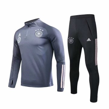 2019-20 Germany Deep Grey Men's Football Training Suit(Sweater + Pants)