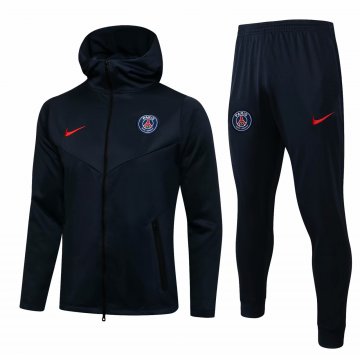 2021-22 PSG Hoodie Royal Football Training Suit(Jacket + Pants) Men's