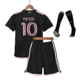 #MESSI #10 Inter Miami CF 2023/24 Away Soccer Jerseys + Short + Socks Kid's