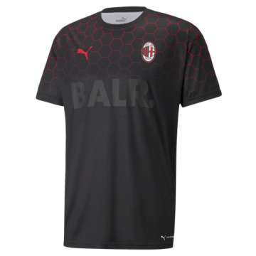 2020-21 AC Milan X BALR Signature Black Football Jersey Shirts Men