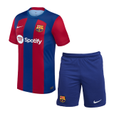 Barcelona 2023/24 Home Soccer Jerseys + Short Men's