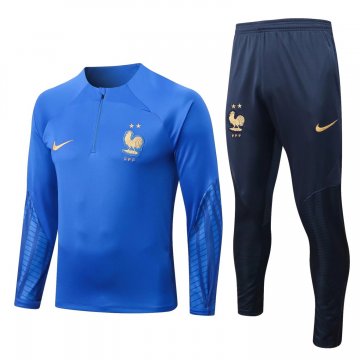 France 2022-23 Blue Soccer Training Suit Men's