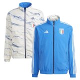 Italy 2023 On-Field Team Logo Anthem Reversible Blue&White Full-Zip Soccer Windrunner Jacket Men's