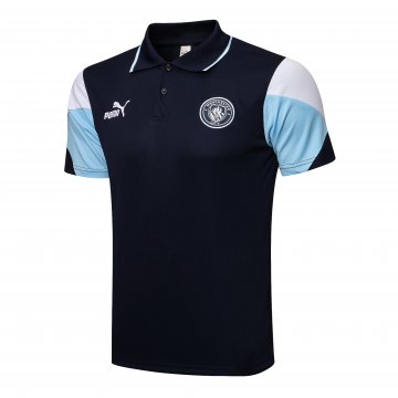 Manchester City 2021-22 Navy Soccer Polo Jerseys Men's