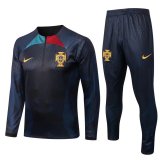 Portugal Black 3D Print Soccer Training Suit Men's 2022-23