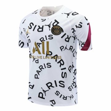 2020-21 PSG X Jordan White Men's Football Traning Shirt