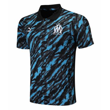 2021-22 Olympique Marseille Deep Blue Football Polo Shirt Men's