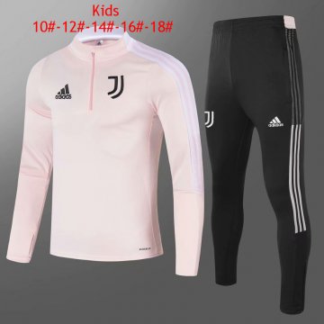 2021-22 Juventus Pink Football Training Suit(Sweatshirt + Pants) Kid's