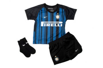 2017-18 Inter Milan Home Football Jersey Shirts Kids Full Kit(Shirt+Short+Socks)