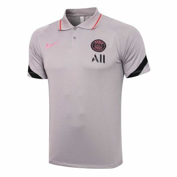 2021-22 PSG Light Grey Football Polo Shirt Men's
