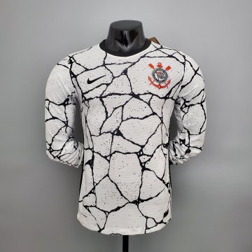 #Player Version Corinthians 2021-22 Home Long Sleeve Men's Soccer Jerseys