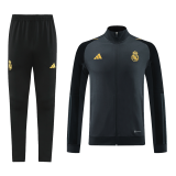 Real Madrid 2023-24 Gray Soccer Jacket + Pants Men's