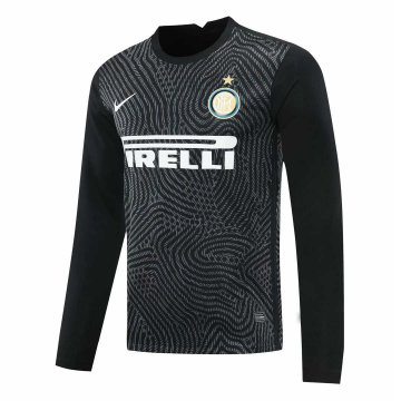 2020-21 Inter Milan Goalkeeper Black Long Sleeve Men Football Jersey Shirts