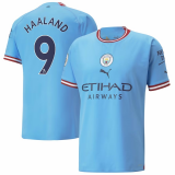 #Haaland #9 Player Version Manchester City 2022-23 Home Soccer Jerseys Men's
