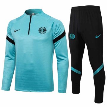 2021-22 Inter Milan Green Half Zip Football Training Suit Men's
